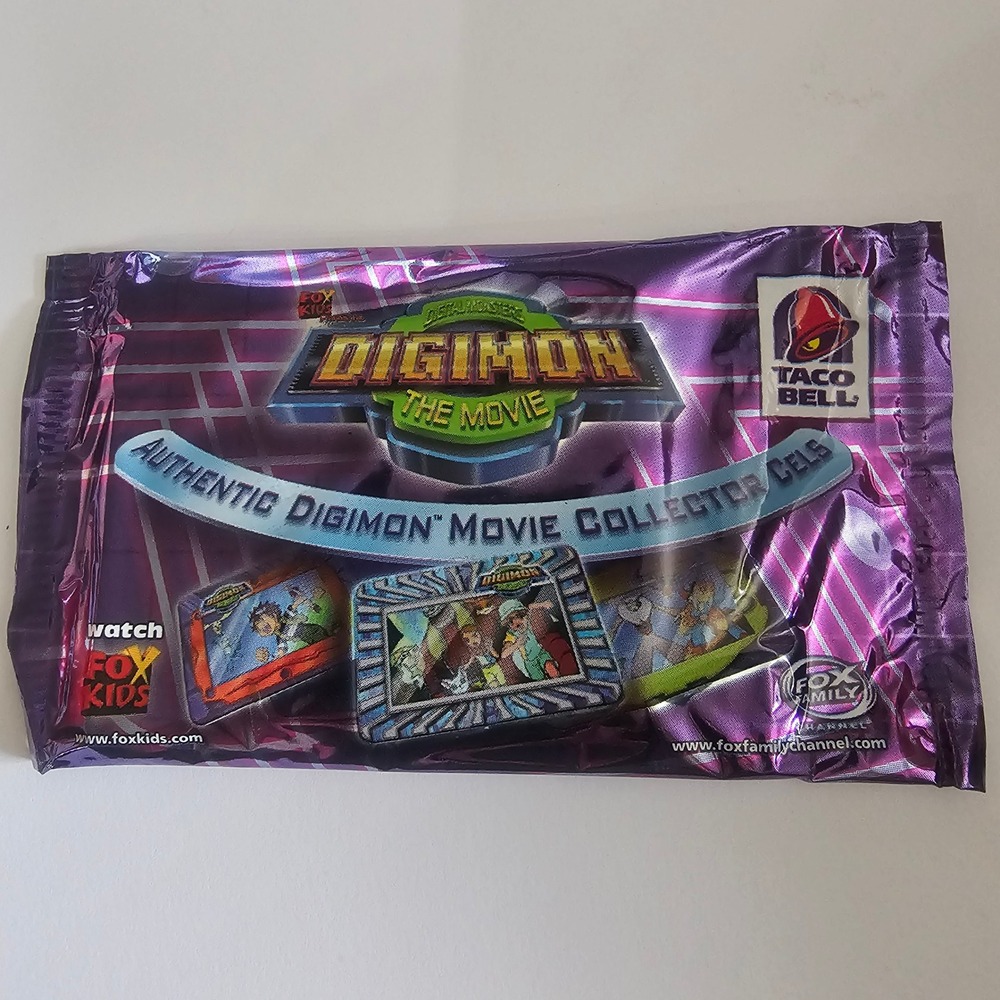 Digimon The Movie Collector Cels Taco Bell Kids Meal Unopened 2000